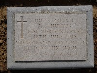 Struma Military Cemetery - Hunter, Arthur John